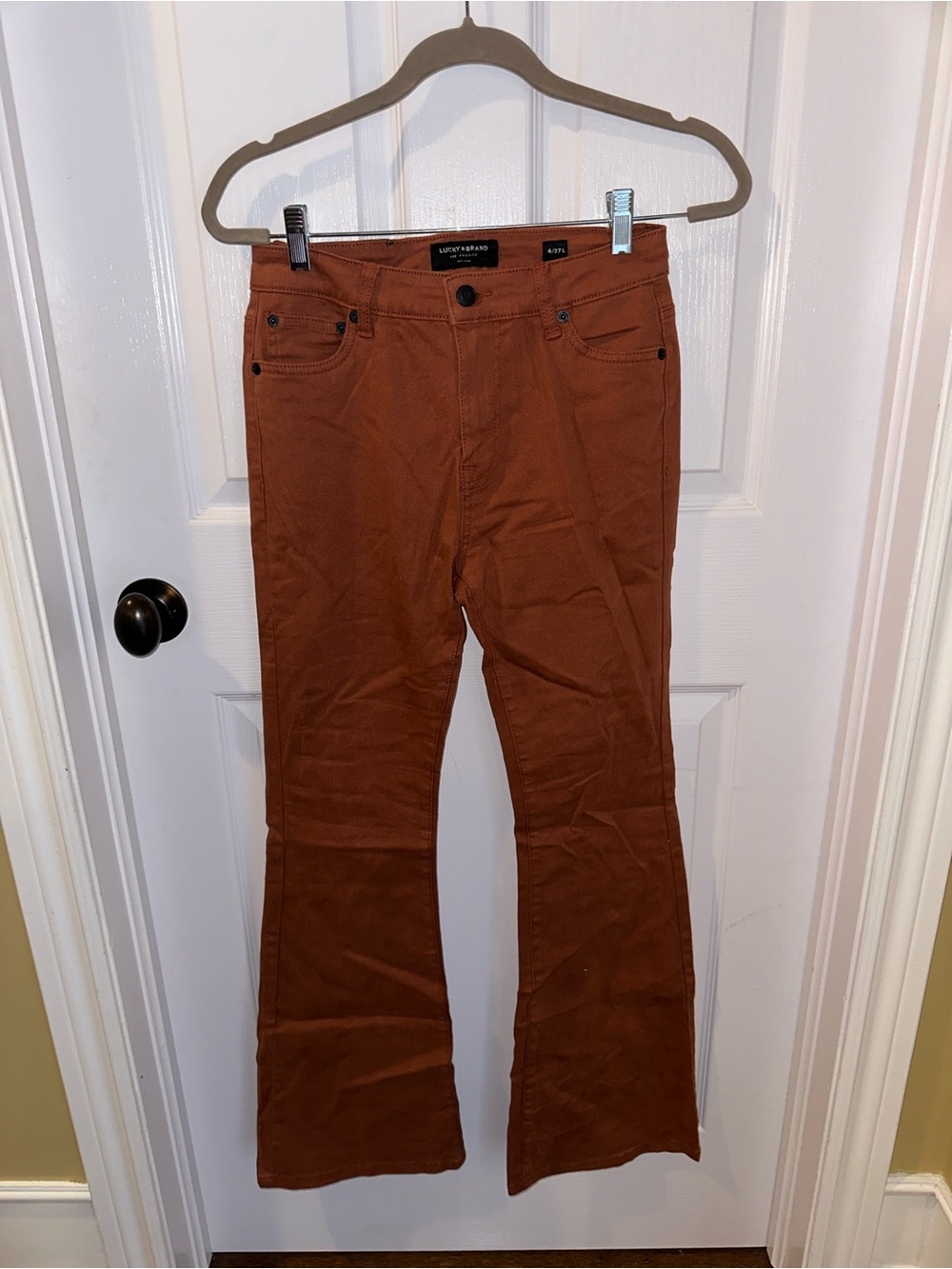 Lucky Brand Brunt Orange Flared Jeans